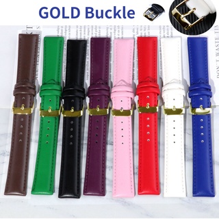 Dây Đeo Đồng Hồ Bằng Da Bò Thật 12mm 14mm 16mm 18mm 20mm 22mm 24mm Có Khóa Cài Bằng Thép Không Gỉ