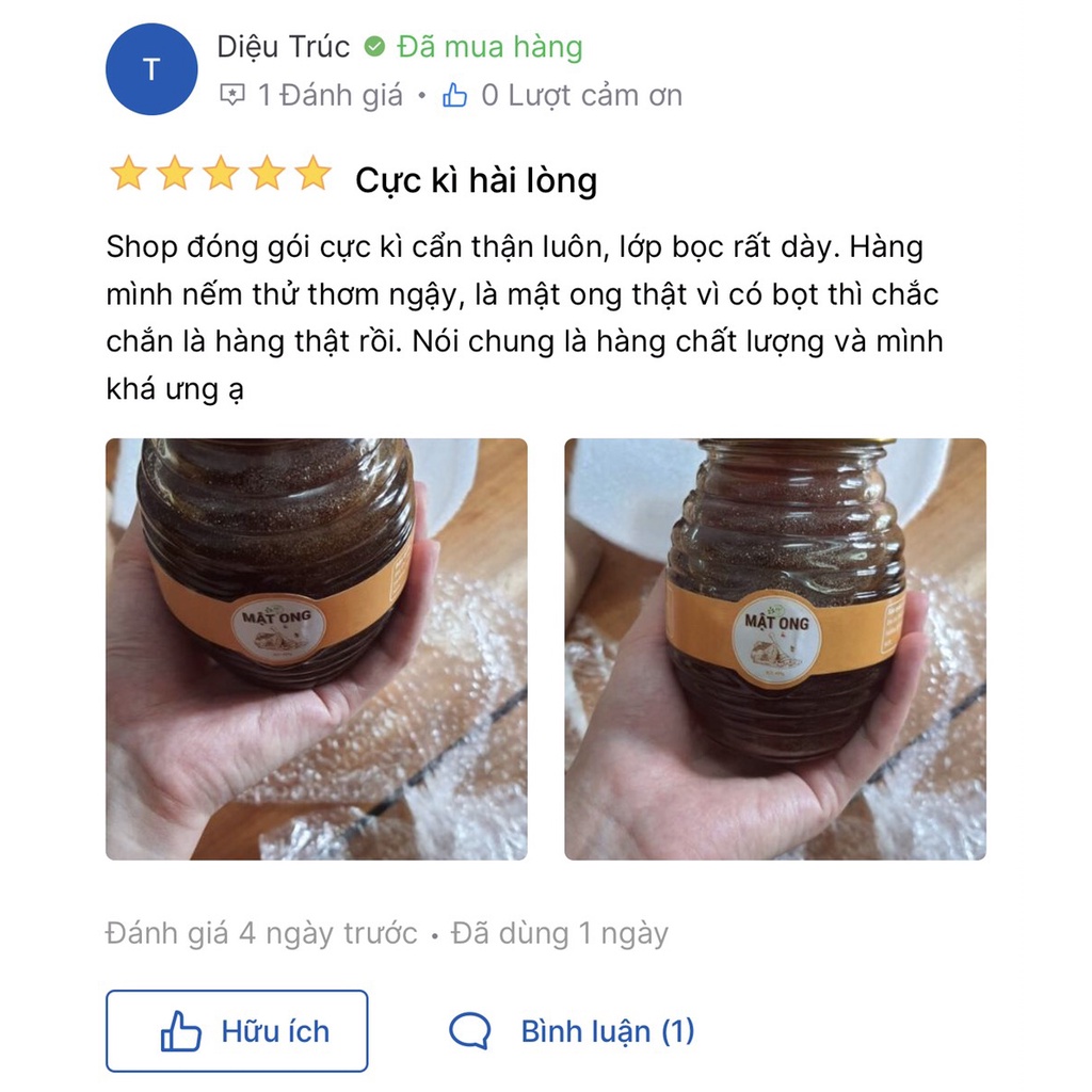 Ảnh Mật ong nguyên chất, tự nhiên hoa nhãn HNT NATURAL PRODUCT MO450G 1