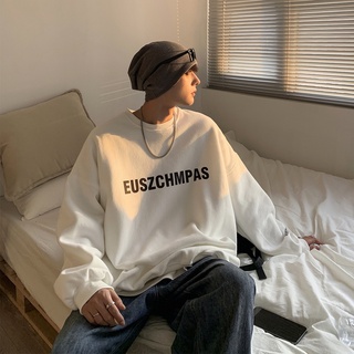 Áo sweater dáng rộng in chữ thời trang thu đông ulzzang cho nam nữ