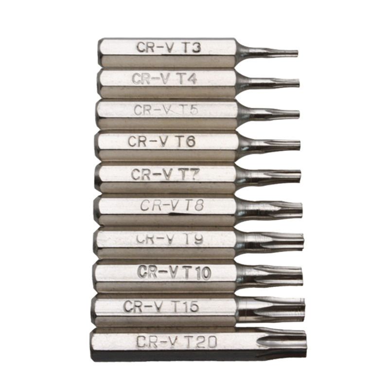 Bộ 10 đầu tuốc nơ vít hoa thị sửa điện thoại di động CR-V T3 T4 T5 T6 T7 T8 T9 T10 T15 T20