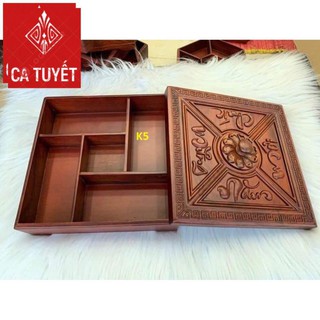 Khay Đựng Bánh Kẹo Gỗ Hương Cao Cấp (K)