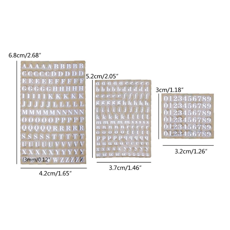 Exhila 5x Số Chữ Dán Trang Trí Thủ Công Sổ Lưu Niệm Dán Cho Nghệ Thuật Thẻ Hộp
