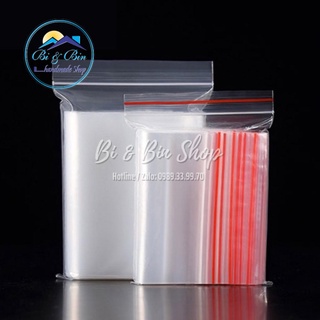100 Cái Túi Zipper / Ziplock Chỉ Đỏ Dẻo Dày Nhiều Kích Cỡ Đa Dạng Thông Dụng - Bi & Bin Handmade Shop
