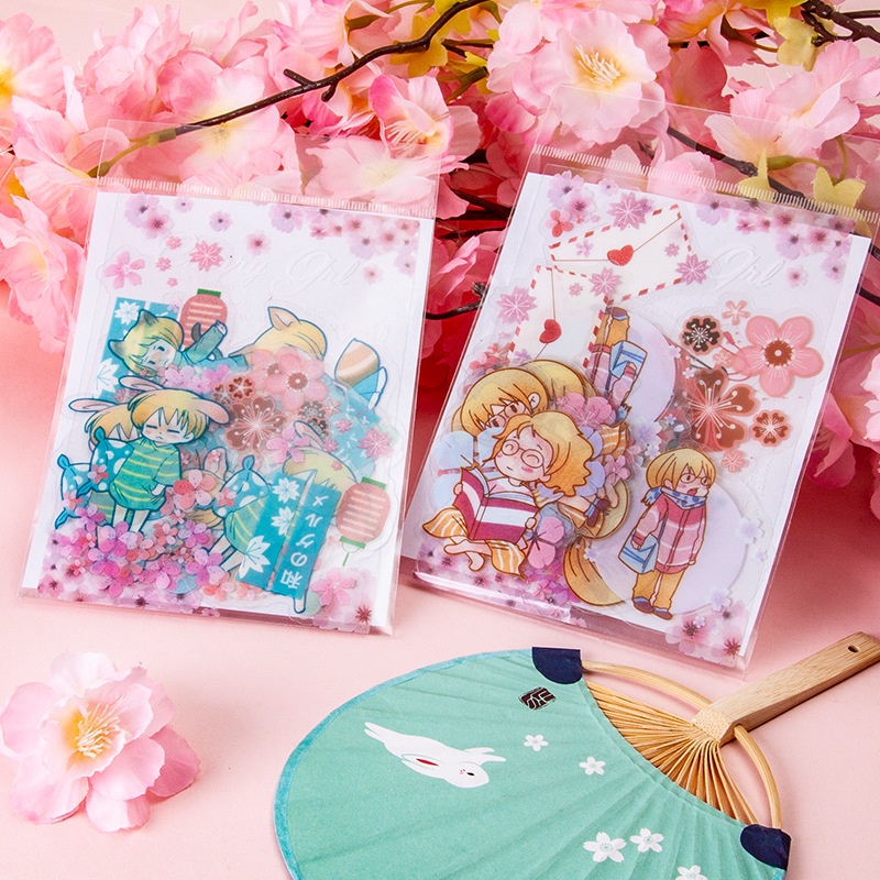 Sticker cute dán sổ dán mũ bảo hiểm điện thoại laptop ly cốc đồ dùng cá nhân set 30 miếng dán HD23-K53