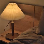 [SHOP NGHỈ BÁN ALL OFF 30%] VIDEO SP THẬT - đèn gỗ sồi retro phong cách Âu Mỹ bóng 12W - retro American table lamp — ảnh 5