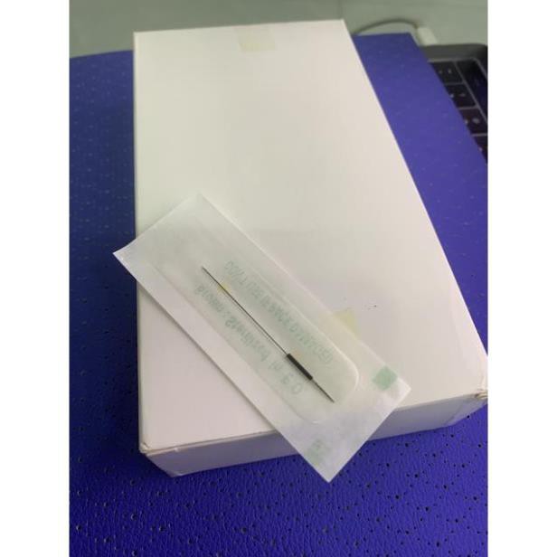 1_hộp 500 cây kim 3 tròn dài xanh lá_xanh biển rẻ vô địch _dụng cụ phun xăm DCPX Uyen Nguyen