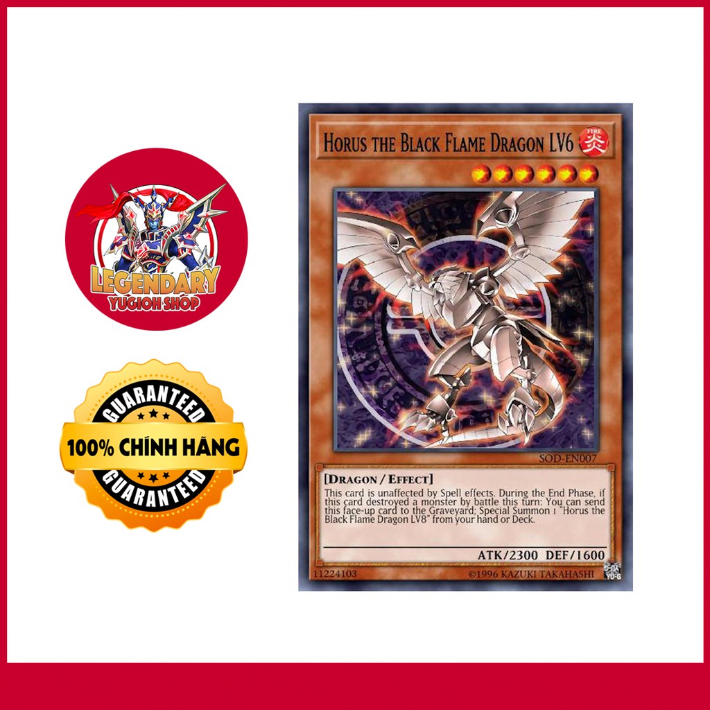 Yu-Gi-Oh! TCG Horus the Black Flame Dragon LV6 SOD-EN007 1st