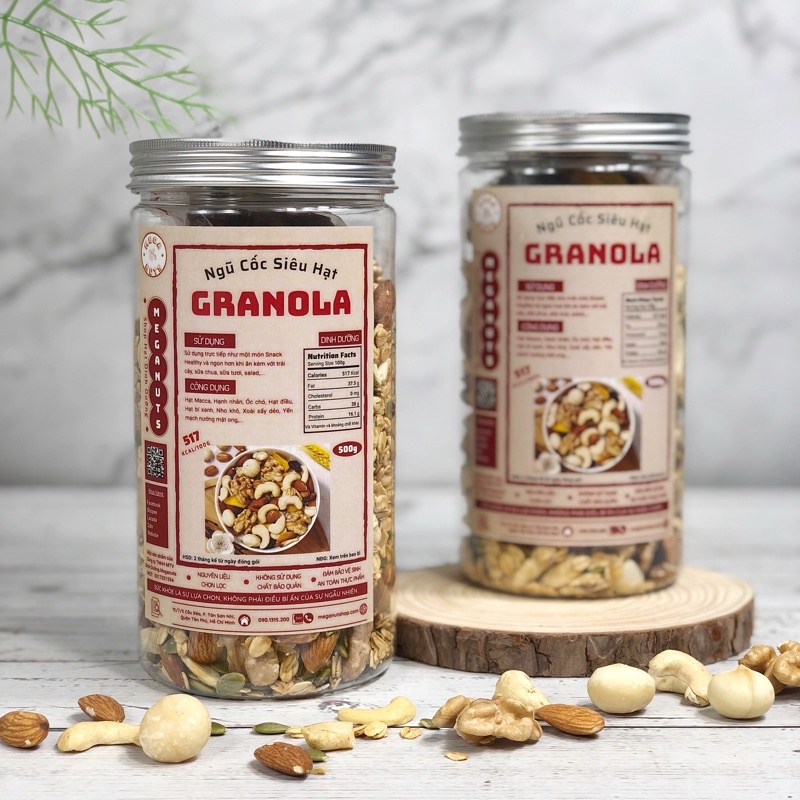 Granola Siêu Hạt Cao Cấp Ít Yến Mạch 500g