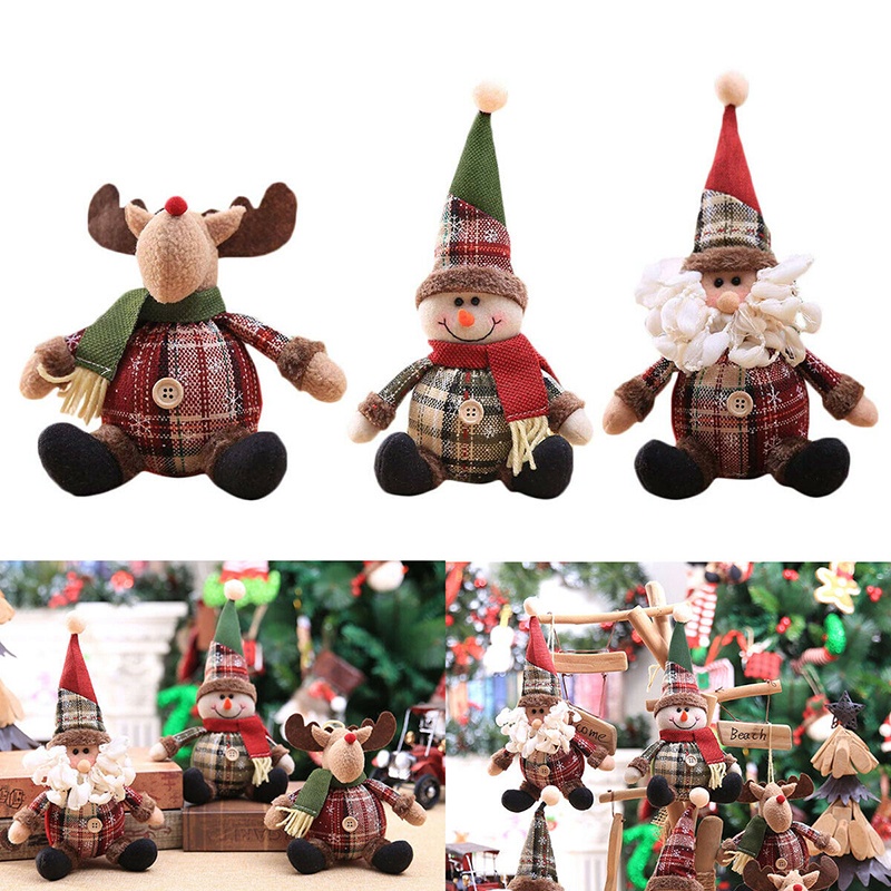 Búp Bê Hình Ông Già Noel / Người Tuyết / Tuần Lộc Trang Trí Cây Thông Giáng Sinh