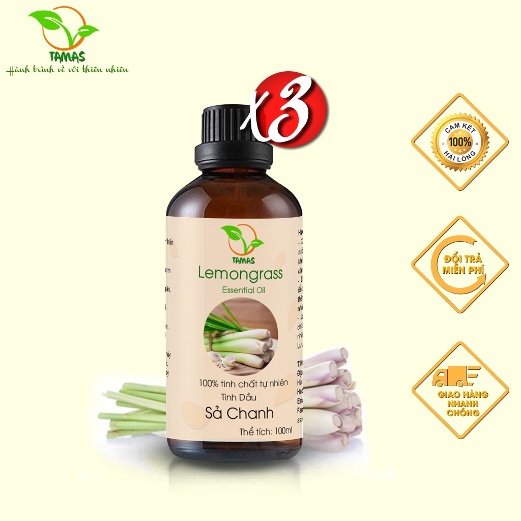 Ảnh Bộ 3 chai Tinh dầu 100ml hương tự chọn Sả Chanh, Cam Ngọt, Sả Java thư giãn, giải tỏa căng thẳng, xua đuổi muỗi,... 2