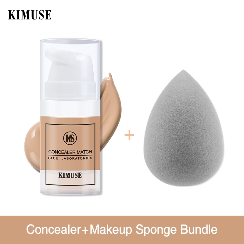 Ảnh Kem che khuyết điểm KIMUSE chống nước lâu trôi kèm mút trang điểm 50g 1