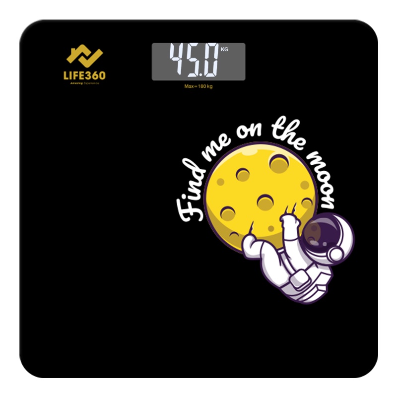 Ảnh Cân Điện Tử Sức Khỏe Life360 AL-S22H - Cân Điện Tử Thông Minh, Mặt Kính Cường Lực,Hàng Chính Hãng 2