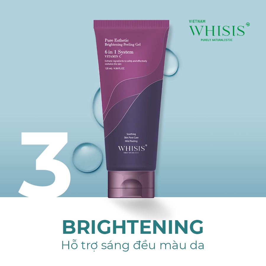 Ảnh Tẩy Tế Bào Chết Da Mặt Vitamin C 6in1 Hàn Quốc WHISIS Pure Esthetic Brightening Peeling Gel Sáng Đều Màu Da 120ml 3