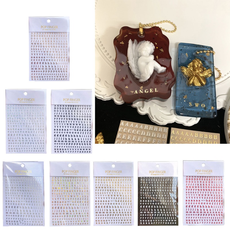 Yoi self-adhesive metal stickers 26 bronzing letter stickers diy decor a-z stickers