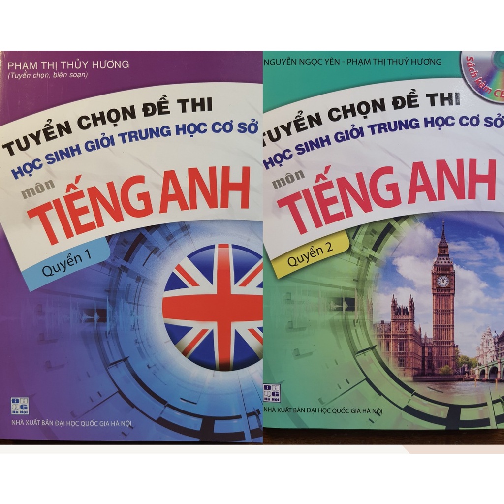 Sách - Combo Tuyển chọn đề thi học sinh giỏi trung học cơ sở môn Tiếng Anh (Hai tập)