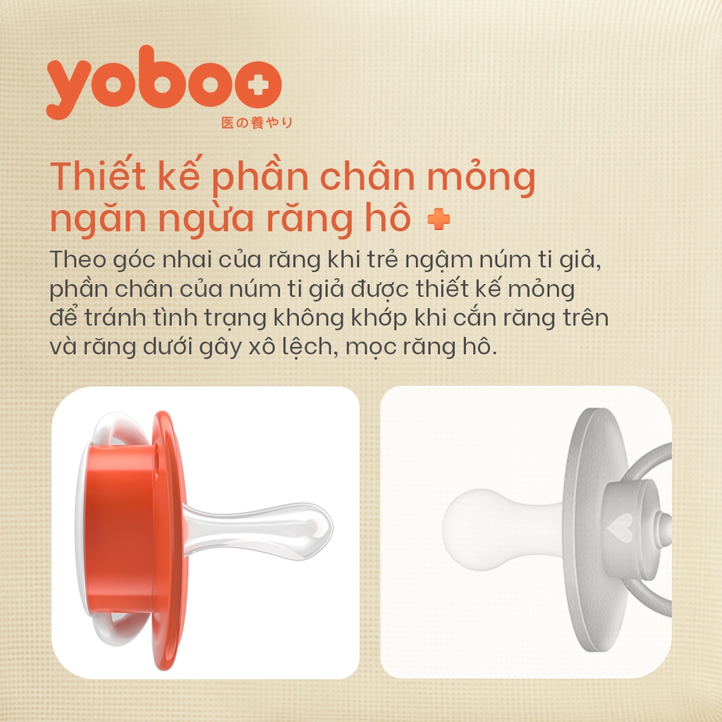 Ảnh Bộ 2 ti giả cho bé Yoboo YB-0038 chất liệu silicone mềm mại mô phỏng ti mẹ - Hàng chính hãng 4