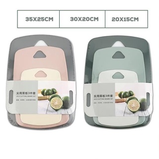 Set 3 thớt nhựa kháng khuẩn, an toàn chống trơn trượt ,thớt nhiều màu chống nấm mốc { H }