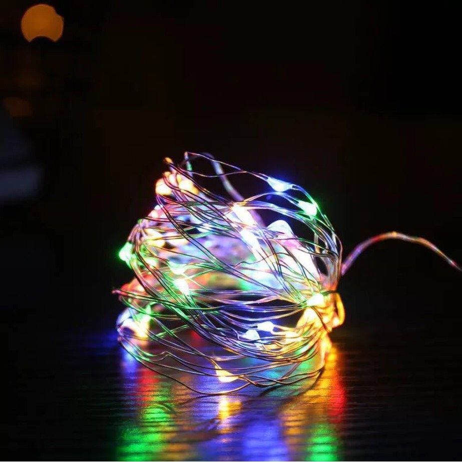 Đèn LED ĐOM ĐÓM ( Led dây) dùng Pin trang trí cây hoặc decor Vintage