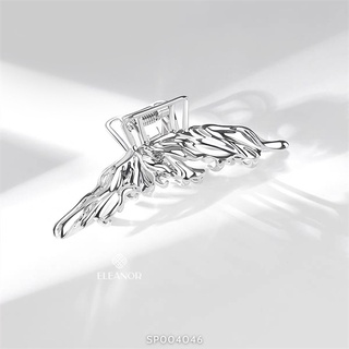 Kẹp tóc nữ càng cua Eleanor Accessories thiết lượn sóng màu bạc phụ kiện tóc kẹp tóc 4046