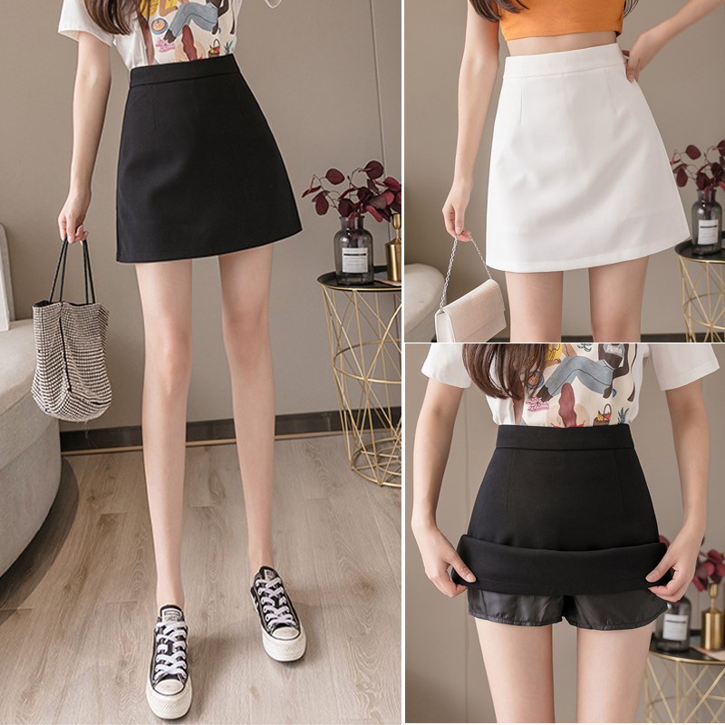 chân váy chữ A 40-45cm séc khóa kéo chất tuyết mưa có quần PR tại xưởng may