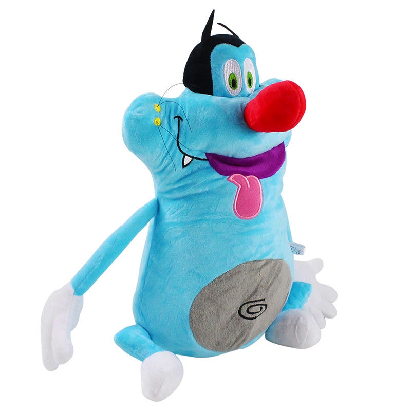 PS1 37CM Oggy et les cafards Hoạt Hình Đồ Chơi Nhồi Bông Mặt Dây Chuyền anime Đồ Chơi Mềm Dễ Thương Oggy Sang Trọng Búp Bê Trang Trí Nhà Cửa Sinh Nhật
