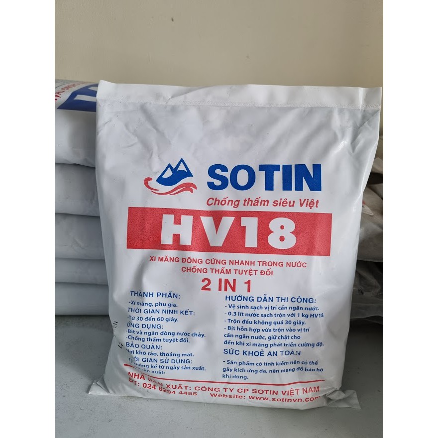 Sotin HV18-Xi măng đông cứng nhanh-Túi 1kg | Shopee Việt Nam