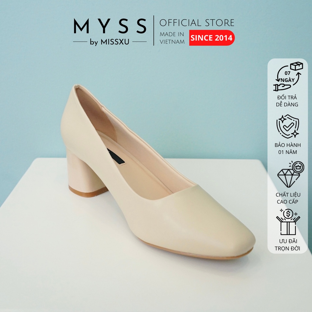 Giày cao gót nữ MYSS mũi vuông gót trụ 5cm thời trang - CG183