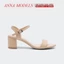 Giày sandal nữ bản ngang cao gót 5 phân gót vuông mũi tròn quai ngang hở gót thời trang_AN13XM