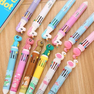 3 Bút Bấm 10 Màu Đầu Hình Động Vật Dễ Thương - Giá Sỉ Rẻ Nhất - Thỏ Hồng VPP