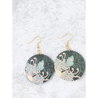 Bông tai/Khuyên tai gỗ tròn vintage nhiều màu sắc