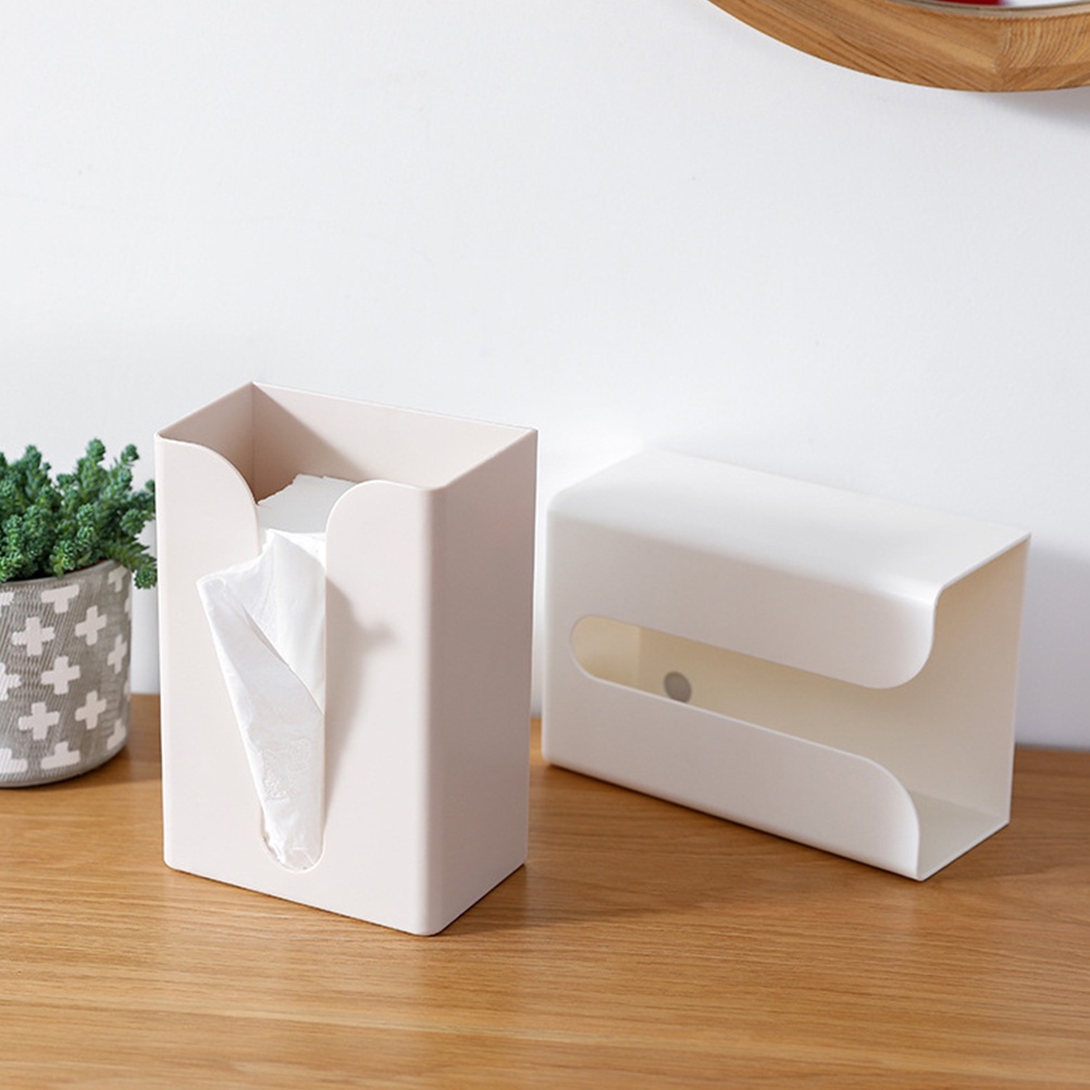 Hộp đựng giấy vệ sinh, Giấy ăn, Túi Nilong Cuộn Đa Năng Kèm Miếng Dán Tường Nano Sáng Tạo Mới - 88310 AMIZIN