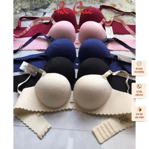 Áo lót đúc in hoa không gọng siêu đẩy U52, đệm dày 5cm ôm đẩy ngực BC_CHIC LINGERIE