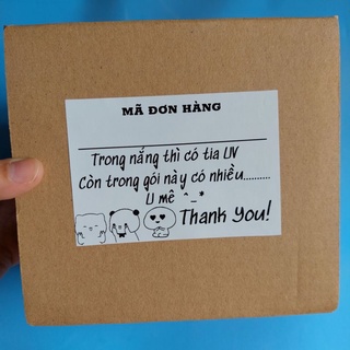 Set 50 tem mã đơn hàng có sẵn keo kích thước 10x7cm