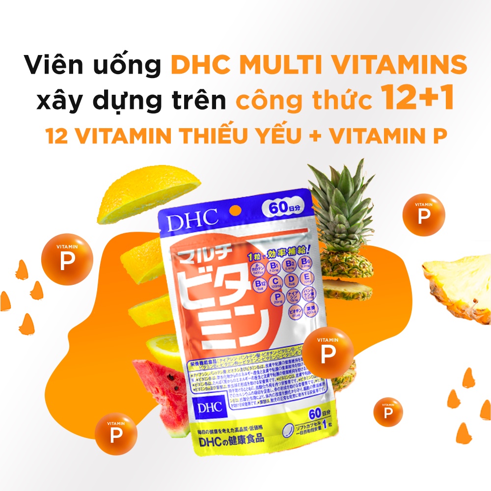 Viên uống Vitamin tổng hợp DHC (New) bổ sung 12 loại vitamin thiết yếu