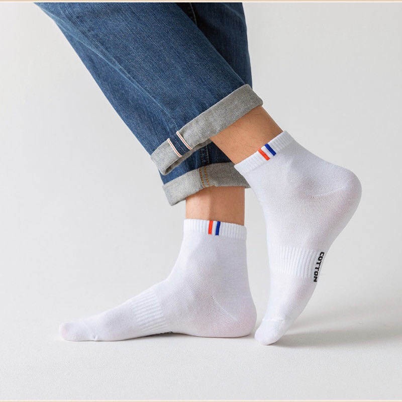 Tất cổ ngắn nam nữ phong cách Vintage đơn giản, vớ cổ ngắn chất liệu Cotton co giãn chống hôi chân - Ekiu Shop
