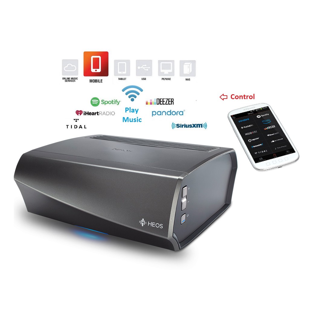 Amplificador Denon HEOS AMP HS2 - Wi-Fi, Bluetooth, 2x100W, Para Multiroom