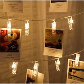Kẹp ảnh đèn led trang trí dài 3 mét gồm 20 kẹp tặng kèm pin, YẾN NHI SHOP