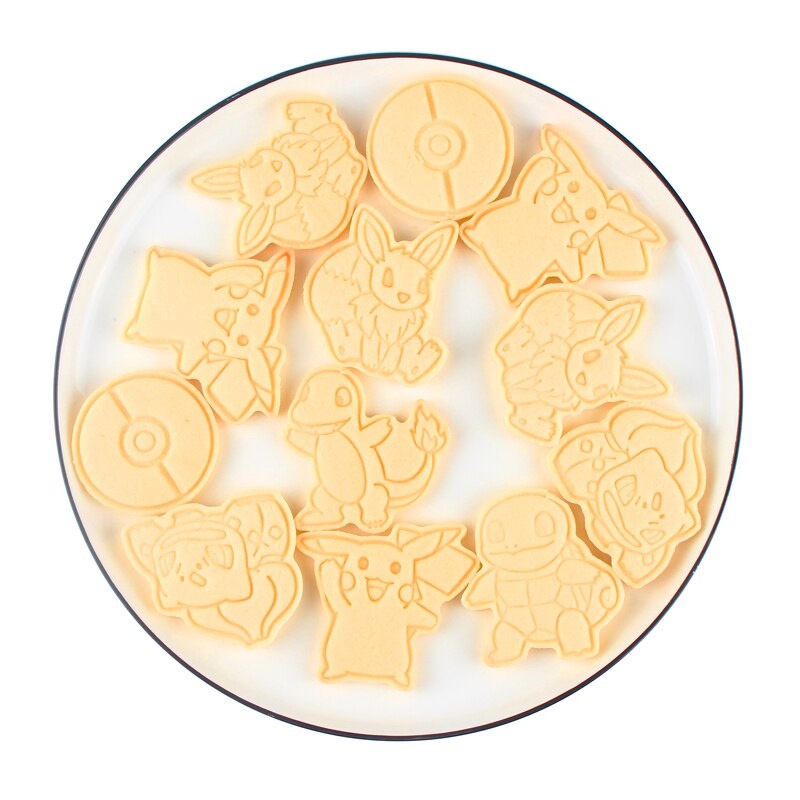 Set 6 Khuôn Cắt Bánh Quy Tạo Hình Nhân Vật Hoạt Hình Pokemon Đáng Yêu