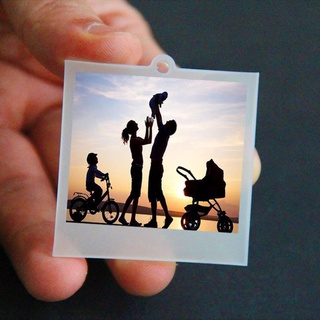 Creative Photo Frame Keychain Epoxy Resin Mold Handmade Pendants Silicone Mo