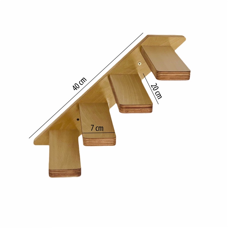 Ảnh Kệ Treo Tường Hình Thang Xinh Xắn Cho Mèo, Thang Leo cho Mèo - Plyconcept Cat Ladder 2