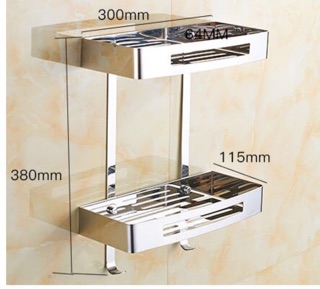 Kệ chữ nhật 2 tầng inox 304 - kệ thẳng 2 tầng