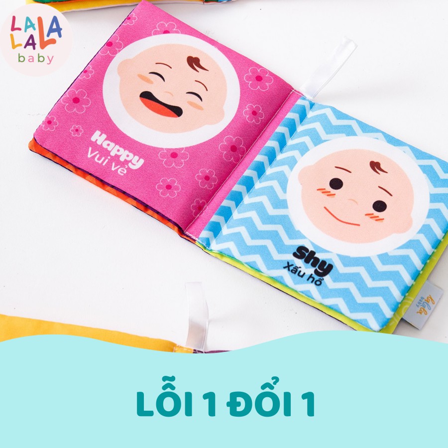 Sách vải Touch touch see see Lalala Baby đồ chơi vải kích thích thị giác đồ chơi thông minh cho bé