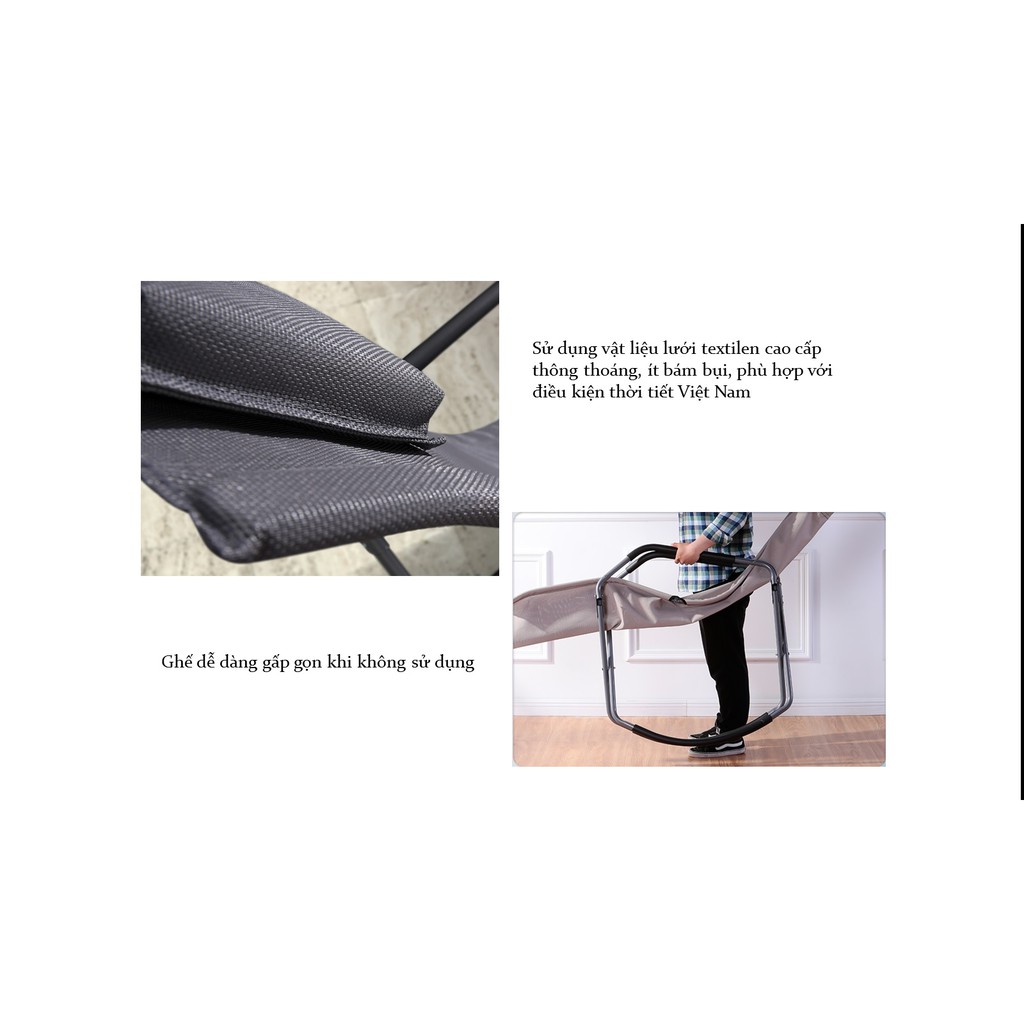 Ảnh Ghế xếp thư giãn cao cấp POANG - Ghế thư giãn bập bênh (miễn phí vận chuyển 3