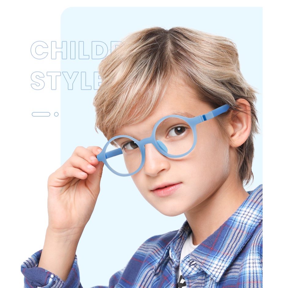 Cyxus kính chặn ánh sáng xanh Kính Mát Gọng Tròn Thời Trang Dành Cho Trẻ Em 6010