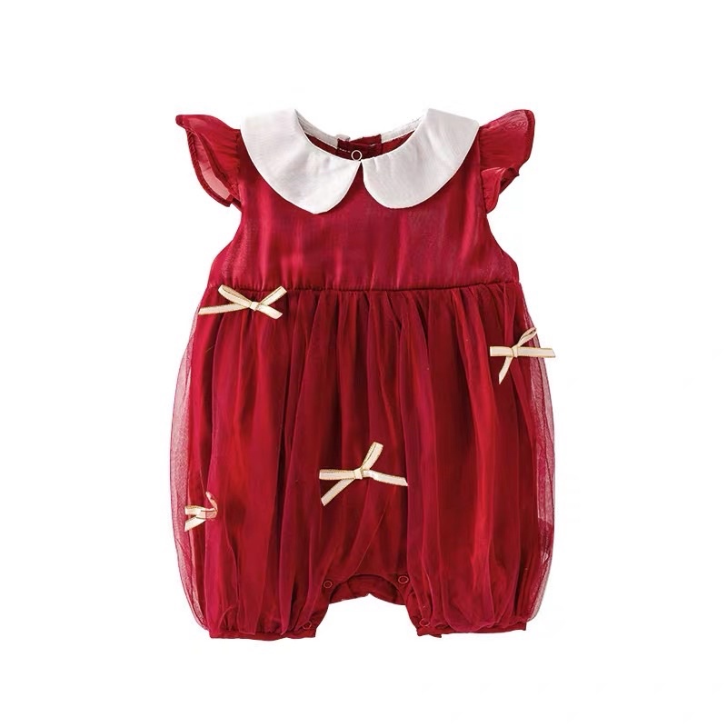 [NGÔ KHOAi MỲ]❤️ Jumsuit Vlinder đỏ nơ đáng yêu bé gái