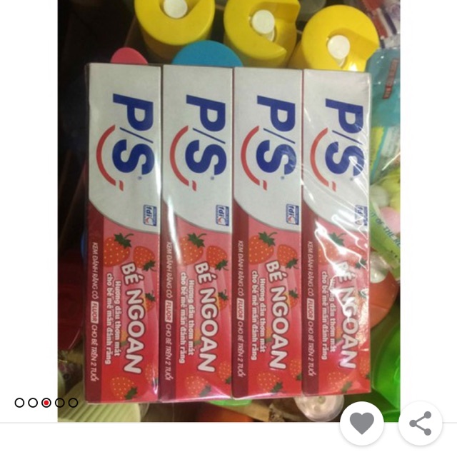 kem đánh răng ps hương dâu trẻ em lốc  35gr / 90gr , kem đánh răng cho bé