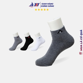 Tất cổ ngắn nam logo trơn T&T SOCKS - NAM 201