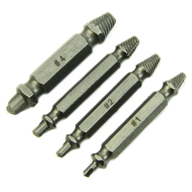 Bộ hướng dẫn mũi khoan trục vít 4X Bộ tháo bu lông bị hỏng Dễ dàng ra #1 #2 #3 #4