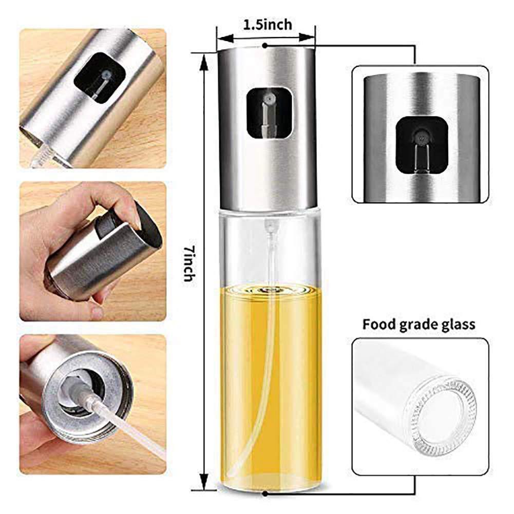 Bình xịt dầu ăn thuỷ tinh 100ml phung sương cao cấp an toàn cho sưc khoẻ