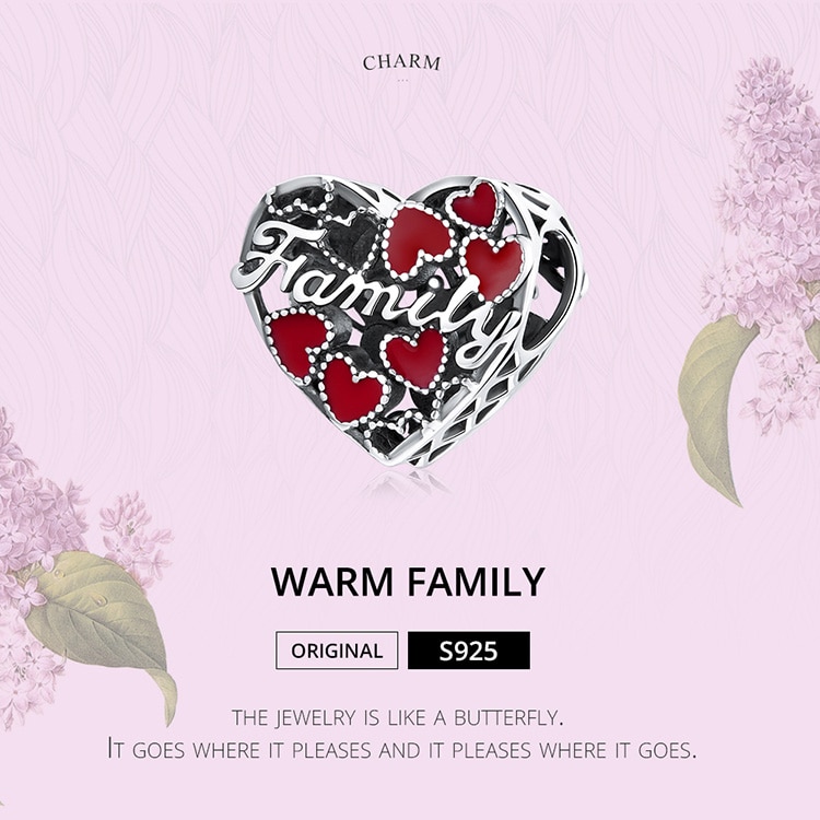 Hạt charm Bamoer SCC1750 bạc 925 trang trí vòng tay xinh xắn tiện dụng